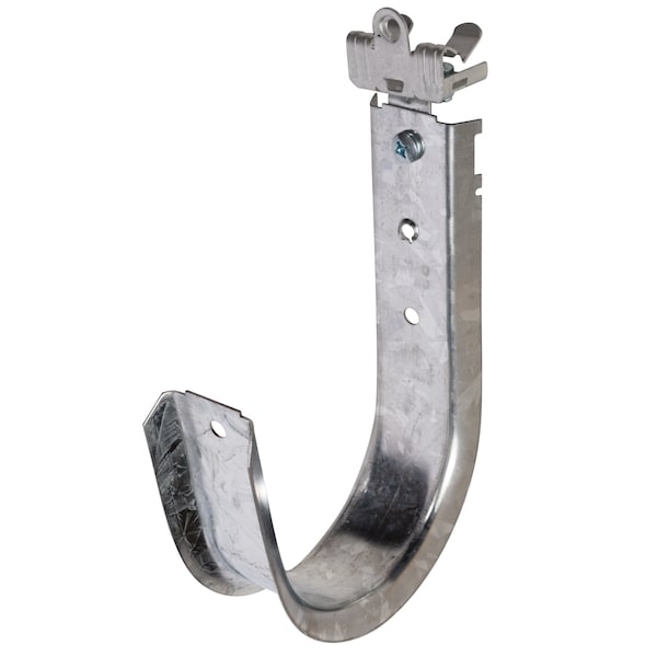 Winnie Industries 4in. J Hook with Angle Clip & Hammer on Flange 5/16in. to 1/2in., 25PK WJH64ACM58 - main